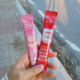 인디닥터 면역 생생 핑크 이뮨 젤리 + 타이탄 BCAA 프로틴 젤리스틱 — 5점을 준 리뷰어가 2022년 5월 올린 사용 사진