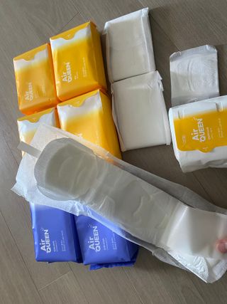 에어퀸 뉴브레스 유기농 생리대 4종 (팬티라이너 20P + 중형 10P + 대형 10P + 오버나이트 8P)_체험단 — 5점을 준 리뷰어가 2024년 7월 올린 사용 사진