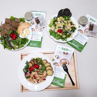 참살이도시락 작심삼일 샐러드도시락 3개 맛보기 새벽배송 또는 택배배송 — 5점을 준 리뷰어가 2021년 7월 올린 사용 사진