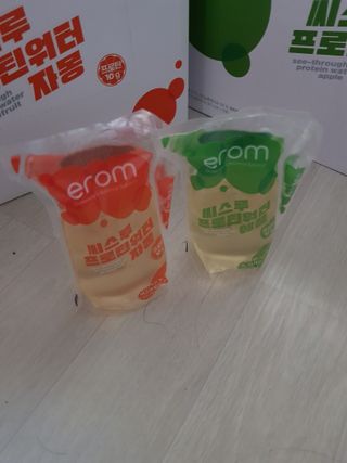 이롬 씨스루 프로틴워터 사과, 자몽 200ml x 12입 — 4점을 준 리뷰어가 2022년 9월 올린 사용 사진