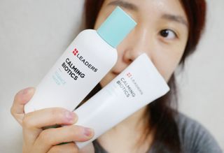 리더스코스메틱 리더스 카밍 바이오틱스 #1등 진정 기획세트 [에센스 워터150ml + 크림 마스크80ml] — 5점을 준 리뷰어가 2022년 10월 올린 사용 사진