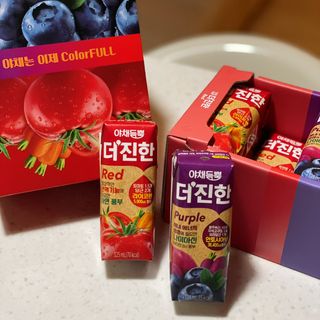[롯데칠성] 야채듬뿍 더'진한 [롯데칠성] 야채는 이제 COLORFULL! 야채듬뿍  더 진한 레드 4개 +퍼플 4개 (총 8개) — 5점을 준 리뷰어가 2023년 6월 올린 사용 사진