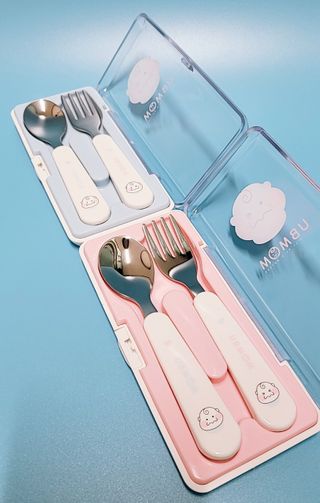 유비맘 스푼포크 케이스 세트 1+1 _컬러랜덤 발송 — 5점을 준 리뷰어가 2021년 2월 올린 사용 사진