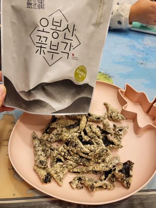 오봉산꽃부각 [만나식품] 오봉산 꽃부각 3가지 맛(오리지널, 새우맛, 매운고추맛) — 5점을 준 리뷰어가 2023년 1월 올린 사용 사진