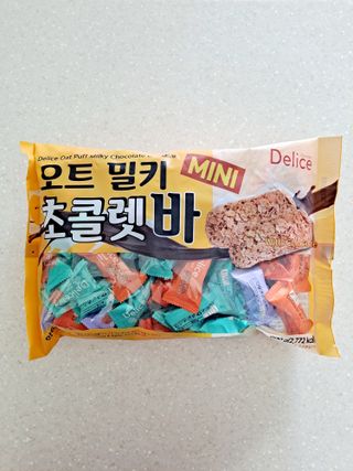 델리스 오트 밀키 초콜릿 바 — 5점을 준 리뷰어가 2022년 3월 올린 사용 사진