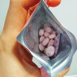 입 냄새 완화에 도움을 주는 에티켓 캔디 복숭아맛 앳캔디 — 3점을 준 리뷰어가 2020년 12월 올린 사용 사진