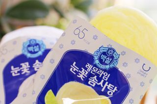 딜라이트 프로젝트  달콤한 눈꽃 간식세트( 눈꽃 솜사탕 / 레몬라임 솜사탕 / 달고나 총 7EA+스마트톡 증정) — 5점을 준 리뷰어가 2022년 5월 올린 사용 사진