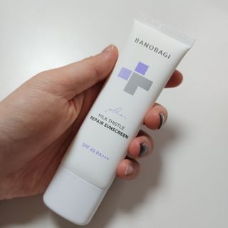 바노바기 코스메틱 바노바기 밀크씨슬 리페어 시카 선스크린 플러스 50ml — 5점을 준 리뷰어가 2023년 3월 올린 사용 사진
