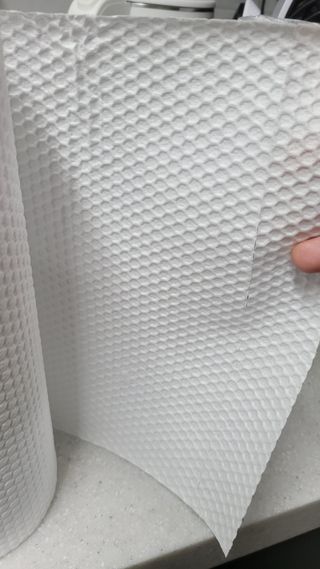 부직포나라 중금속유해물질ZERO 뜯어쓰는 주방 일회용수세미 60매 2매 — 5점을 준 리뷰어가 2022년 9월 올린 사용 사진