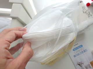 디어엘로디 프리미엄 유기농 유아 솜티슈 40매 3Pack +60매 1Pack 혼합형 — 5점을 준 리뷰어가 2021년 4월 올린 사용 사진
