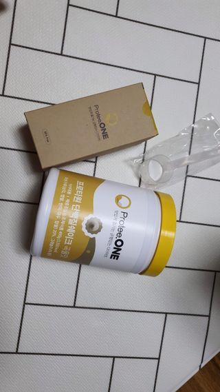 프로티원 단백질쉐이크 곡물맛 2주분 1통+보틀 — 5점을 준 리뷰어가 2021년 3월 올린 사용 사진