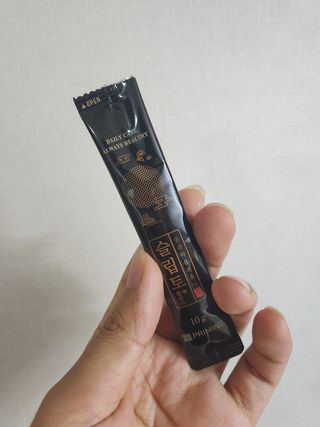 프리마인 자체 기업부설 연구소에서 찾아낸 건강한 수면의 비밀.  슬립토 플러스 30포 — 4점을 준 리뷰어가 2023년 7월 올린 사용 사진