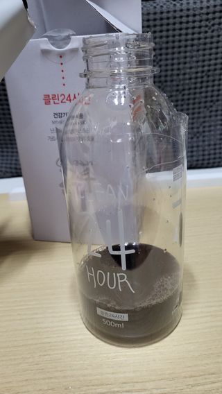 클린24시간 1BOX(5포) + 전용보틀(500ml) — 5점을 준 리뷰어가 2022년 10월 올린 사용 사진