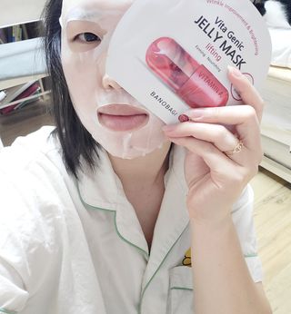 바노바기 코스메틱 바노바기 비타제닉 젤리마스크 리프팅 (10매입) — 5점을 준 리뷰어가 2023년 5월 올린 사용 사진