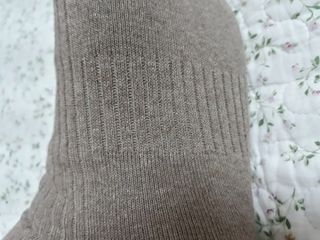 [사이즈가 있는 양말 필로이] 남/여 골지 발목 양말 4족 세트 남【S, M, L, XL】여【S, M, L】_컬러 랜덤 — 4점을 준 리뷰어가 2022년 6월 올린 사용 사진