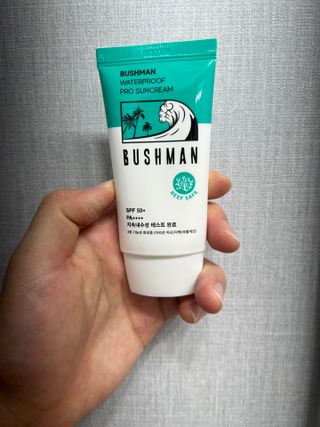 부쉬맨 워터프루프 프로 선크림 50g SPF50+ PA++++ — 5점을 준 리뷰어가 2023년 4월 올린 사용 사진