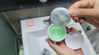 [녹산] 그린 솔루션 멀티 수분 앰플 + 그린 솔루션 멀티 수분크림 — 5점을 준 리뷰어가 2022년 10월 올린 사용 사진