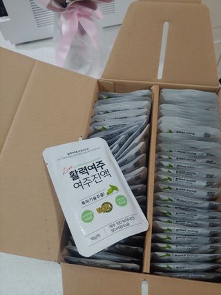 참유원 특허제조 활력 여주진액 여주즙 50포 — 5점을 준 리뷰어가 2022년 1월 올린 사용 사진
