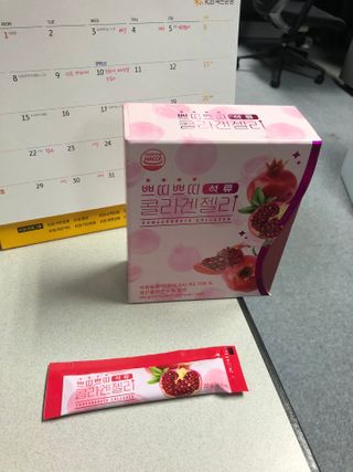 헬스업_쁘띠쁘띠석류콜라겐젤리_20g x 14포 — 5점을 준 리뷰어가 2021년 3월 올린 사용 사진