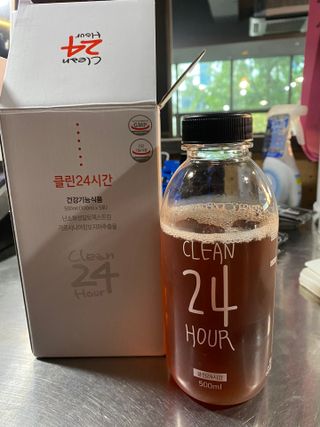 클린24시간 1BOX(5포) + 전용보틀(500ml) — 5점을 준 리뷰어가 2023년 8월 올린 사용 사진
