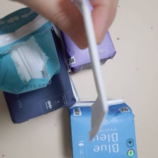 블루블루 유기농 순면 커버 생리대 — 5점을 준 리뷰어가 2021년 1월 올린 사용 사진