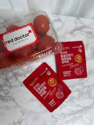 레드닥터 완숙토마토 + 통째로 동결건조한 대추방울토마토 — 5점을 준 리뷰어가 2022년 11월 올린 사용 사진