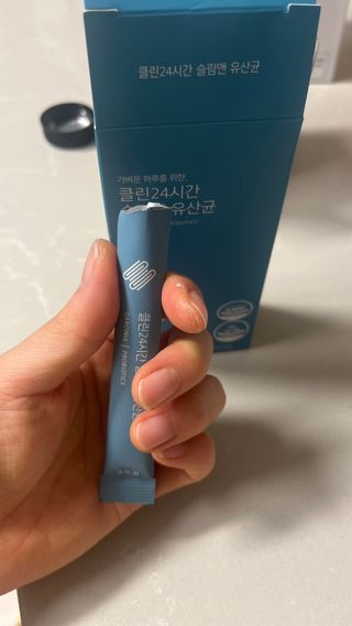 클린24시간 슬림앤유산균 1박스 (3.5g X 15포) — 4점을 준 리뷰어가 2023년 1월 올린 사용 사진