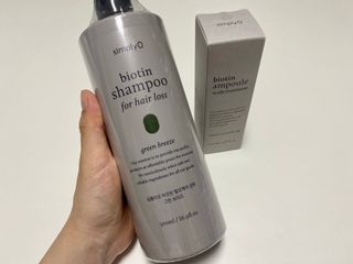 심플리오 비오틴 탈모케어 솔루션 2종 샴푸 500ml + 앰플 1개입 — 5점을 준 리뷰어가 2022년 4월 올린 사용 사진