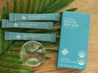 클린24시간 슬림앤유산균 1박스 (3.5g X 15포) — 4점을 준 리뷰어가 2022년 7월 올린 사용 사진