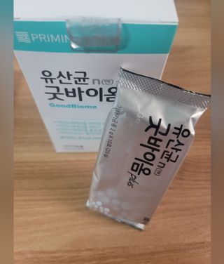 프리마인 유산균 국가지정연구소 선정, 살아있는 생유산균 200억 마리의 힘. 유산균n굿바이옴플러스 — 5점을 준 리뷰어가 2021년 9월 올린 사용 사진