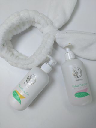 mom e 맘이 내추럴 베이비 케어 샴푸앤바스+로션 — 3점을 준 리뷰어가 2021년 1월 올린 사용 사진