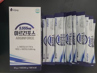 자연에온 아르긴포스 L-아르기닌 5555mg 스틱 15개입 1박스 — 5점을 준 리뷰어가 2021년 4월 올린 사용 사진