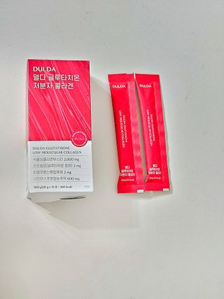 [덜다] 글루타치온 저분자 콜라겐 (20g x 15포) — 3.5점을 준 리뷰어가 2023년 7월 올린 사용 사진