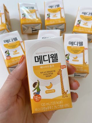 메디웰 페디아드링크 미니 바나나맛 — 5점을 준 리뷰어가 2022년 8월 올린 사용 사진