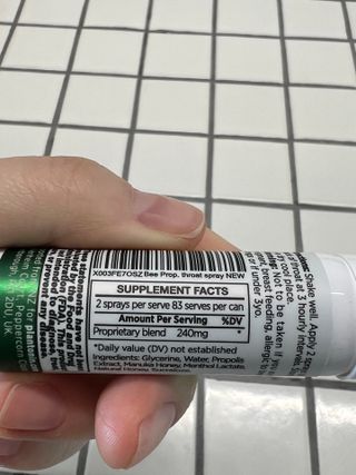플랜토닌 프로폴리스 인후 스프레이 20ml — 4.5점을 준 리뷰어가 2023년 3월 올린 사용 사진