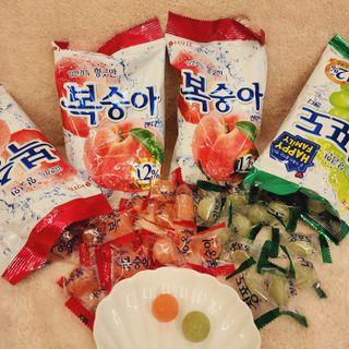 청포도캔디 복숭아캔디 — 5점을 준 리뷰어가 2022년 11월 올린 사용 사진
