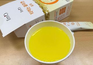 [음료수 대신 가능!]  빠르게 흡수되는 아임오 타먹는 콜라겐 1박스 — 5점을 준 리뷰어가 2023년 4월 올린 사용 사진