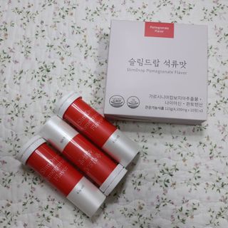 [슬림드랍 석류맛] 건기식 다이어트 보조제 겸 비타민 — 4점을 준 리뷰어가 2022년 1월 올린 사용 사진