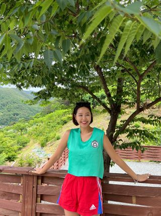 [스테이피플] SILKY SLEEVELESS LOGO TOP — 5점을 준 리뷰어가 2022년 6월 올린 사용 사진