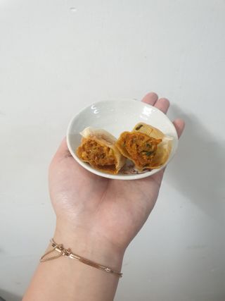 삼양냉동 [삼양] 얇은피불닭왕교자+얇은피까르보불닭왕교자 총4팩 — 5점을 준 리뷰어가 2021년 2월 올린 사용 사진