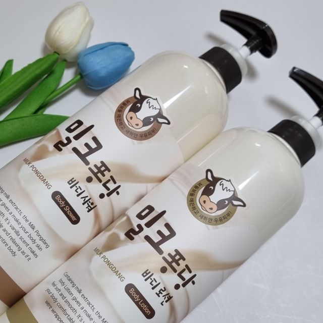 [과일나라] 대용량 밀크퐁당 바디로션+바디워시 2종 리뷰 사진
