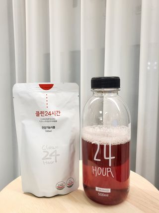 클린24시간 1BOX(5포) + 전용보틀(500ml) — 5점을 준 리뷰어가 2023년 2월 올린 사용 사진