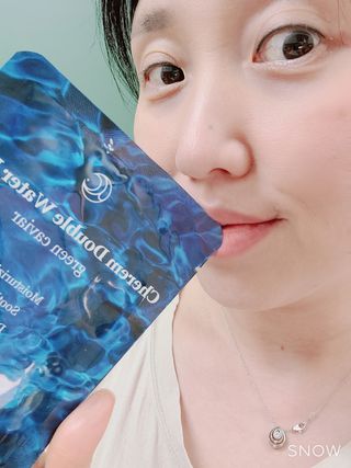 체르엠 그린 케비어 더블워터 마스크팩 5매입  2팩 — 5점을 준 리뷰어가 2021년 12월 올린 사용 사진