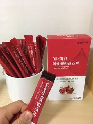 이너미인 석류 콜라겐 스틱 — 5점을 준 리뷰어가 2021년 1월 올린 사용 사진