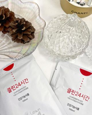 클린24시간 1BOX(5포) + 전용보틀(500ml) — 5점을 준 리뷰어가 2022년 11월 올린 사용 사진