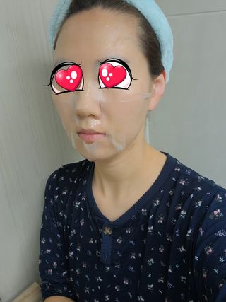 체르엠 그린 케비어 더블워터 마스크팩 5매입  2팩 — 5점을 준 리뷰어가 2021년 10월 올린 사용 사진