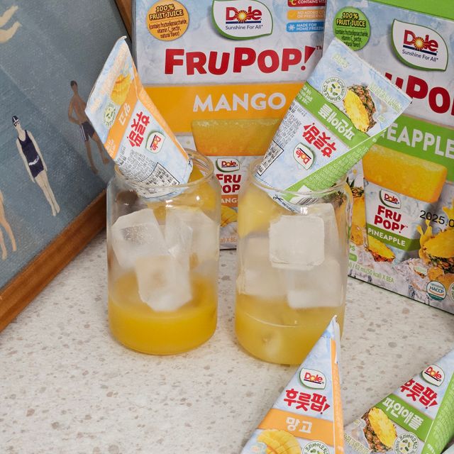 [Dole] 망고팝/파인애플팝/피치팝/오렌지팝 62ml 8입X3박스씩 (맛 랜덤발송) 리뷰 사진