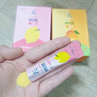 비타앤C 레몬맛, 망고맛 — 5점을 준 리뷰어가 2021년 4월 올린 사용 사진