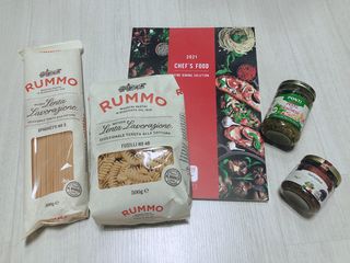 이탈리안 프리미엄 파스타 룸모 Rummo 파스타 2종 + 바질 페스토 + 블랙 트러플 페이스트 — 5점을 준 리뷰어가 2021년 7월 올린 사용 사진