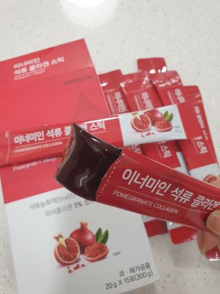 이너미인 석류 콜라겐 스틱 — 5점을 준 리뷰어가 2021년 1월 올린 사용 사진